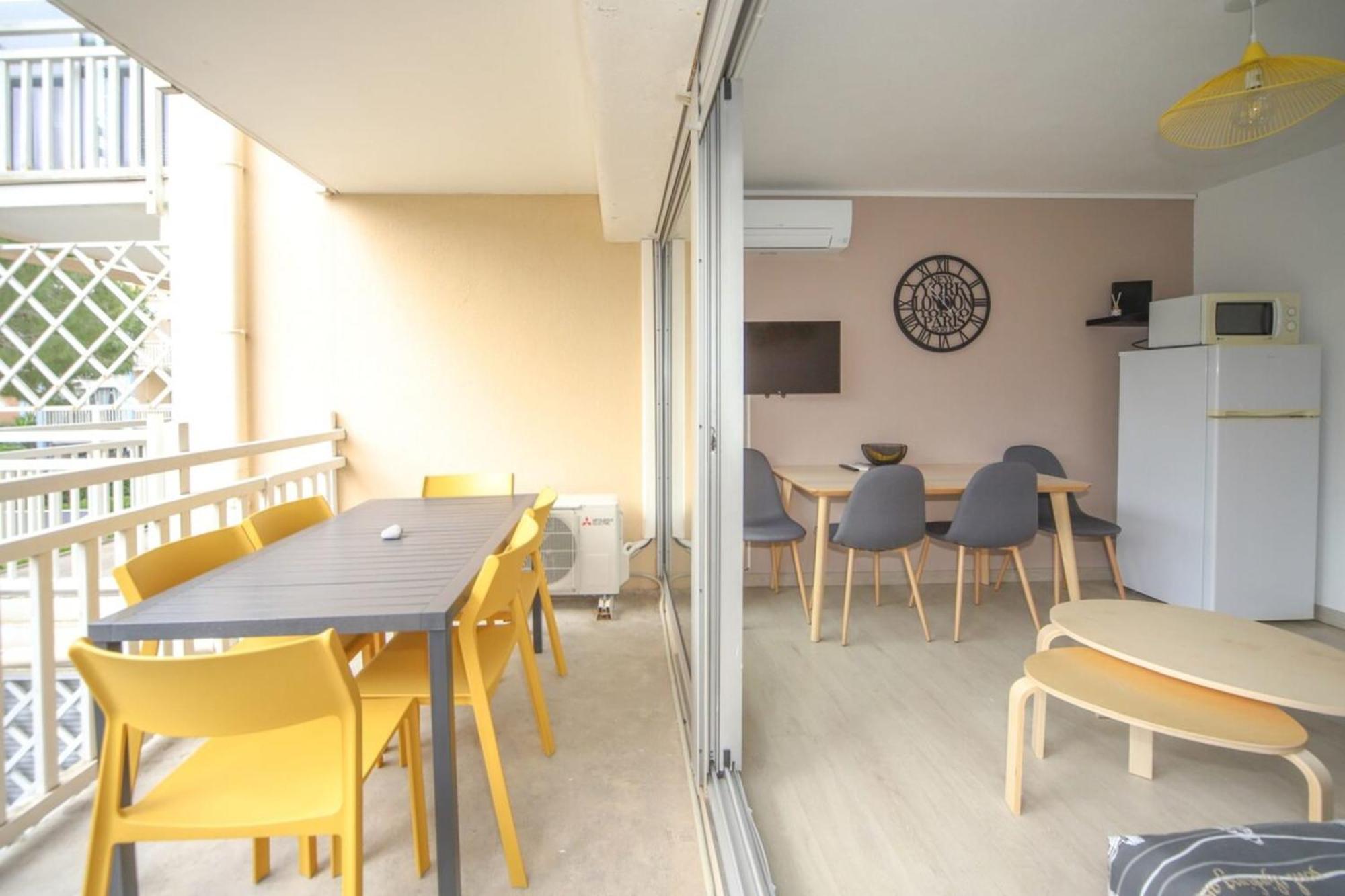 T2 Tamaris Piscine Proche Mer Palavas Parking Exterior foto